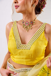 Nora Yellow Silk Blouse